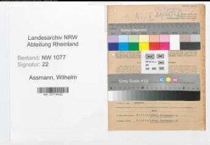 Entnazifizierung Wilhelm Assmann , geb. 19.09.1906 (Polizist)