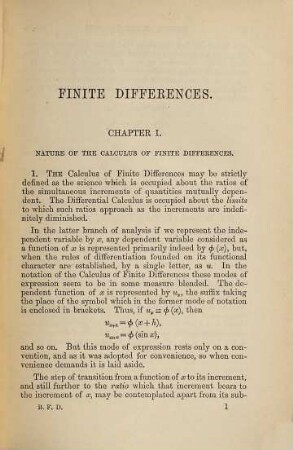 A treatise on the calculus of finite differences