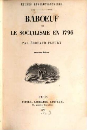 Baboeuf et le Socialisme en 1796
