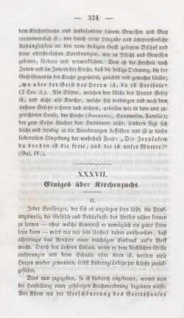 324-330 Einiges über Kirchenzucht II.