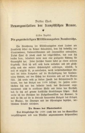 Dritter Theil. Neuorganisation der französischen Armee.