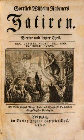 Gottlieb Wilhelm Rabeners Satiren, 4