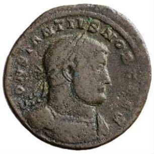 Münze, Follis, 300 - 301 n. Chr.