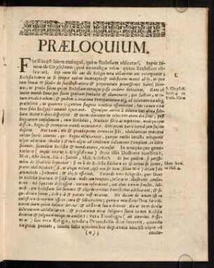 Praeloquium