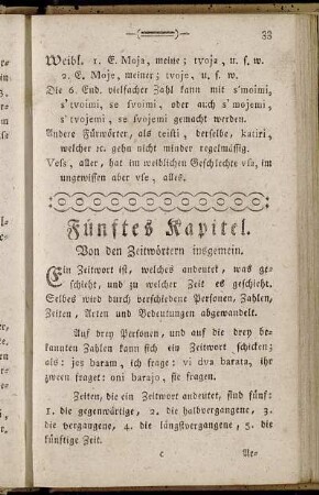 Fünftes Kapitel. Von den Zeitwörtern insgemein.
