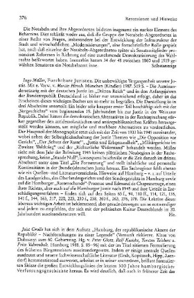 Müller, Ingo :: Furchtbare Jahre, die unbewältigte Vergangenheit unserer Justiz, mit einem Vorwort von Martin Hirsch : München, Kindler, 1987