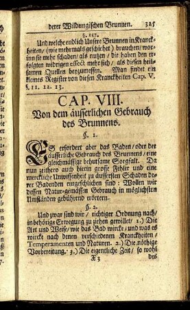 Cap. VIII. Von dem äusserlichen Gebrauch des Brunnens.