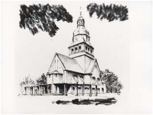Johannesstift Berlin-Spandau Umbau Stiftskirche: Perspektivische Ansicht Eingang