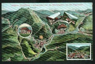 Luftkurort Schönau i. Schwarzwald und das Belchengebiet aus der Vogelschau