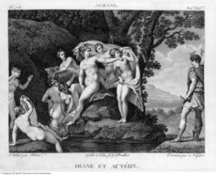 Galerie du Musée Napoléon / publiée par Filhol et rédigée par Joseph Lavallée, Paris : Filhol, 1804-1813, Band 3., Diana und Aktaeon (Taf.176)