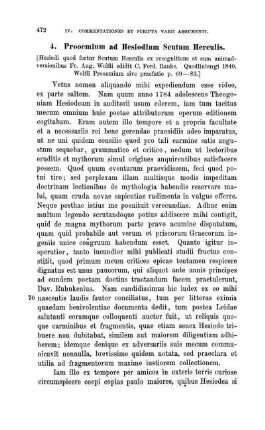 4. Prooemium ad Hesiodium Scutum Herculis