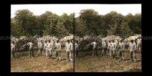 Soldaten an Proviantzelten, Nantillois