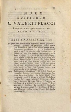 C. Valerii Flacci Setini Balbi Argonauticon Libri Octo : Ad Optimas Editiones Collati Præmittitur Notitia Literaria Accedit Index