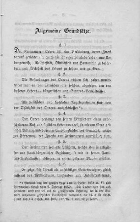 Allgemeine Grundsätze