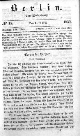 No. 15, 11. April 1835