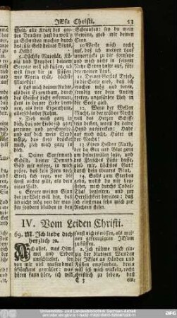 IV. Vom Leiden Christi.