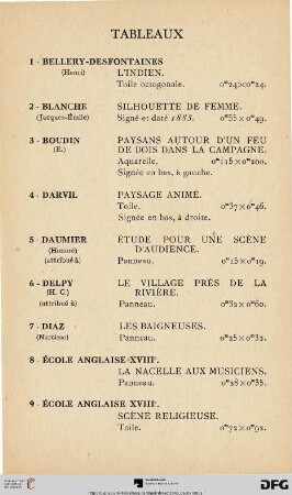 Tableaux (Nr. 1-50)