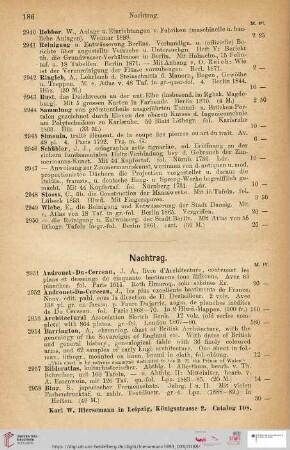 Nachtrag (Nr. 2951 - 3063)