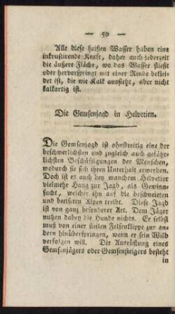 Die Gemsenjagd in Helvetien