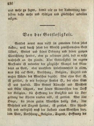 Von der Gottlosigkeit