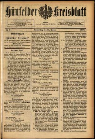 Ausgabe vom Donnerstag, den 14. Januar 1897.