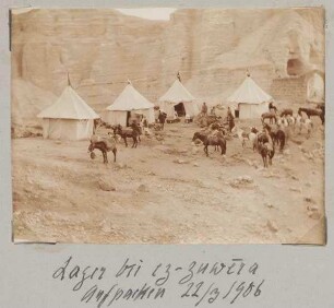 Lager bei ez-zuwera [Mizpe zohar] Aufpacken 22/3/1906