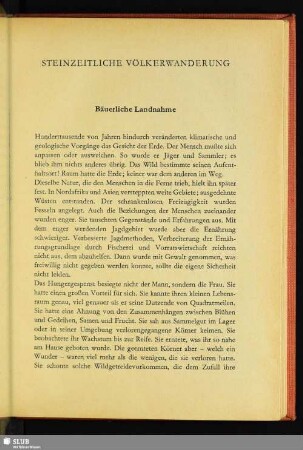 Steinzeitliche Völkerwanderung