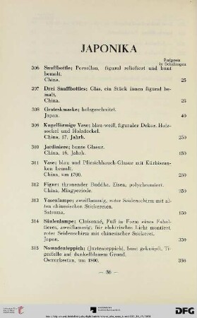 Japonika (Nr. 306-330)