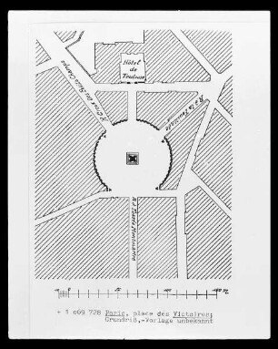 Paris, Grundriss der place de Victoire