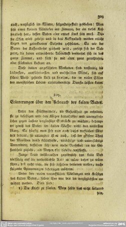 229. Erinnerungen an den Gebrauch des kalten Bades