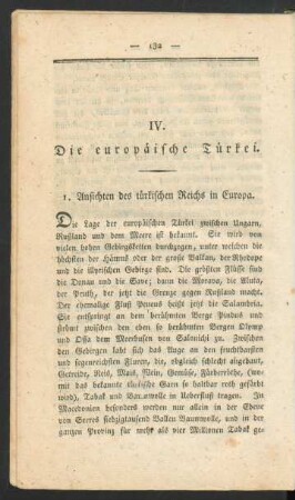 IV. Die europaeische Tuerkei.