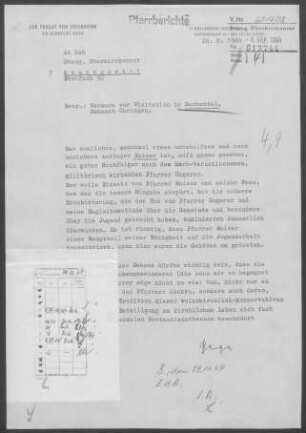 Eckenweiler mit Rüblingen, Goggenbach, Bauersbach, Stegmühle, Arnsdorf, Brachbach und Leipoldsweiler: Visitationsbericht mit Pfarrbericht 1964