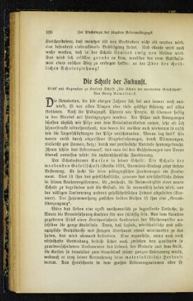 ¬Die¬ Schule der Zukunft : Kritik und Gegenwart zu Karsens Schrift "Die Schule der werdenden Gesellschaft"