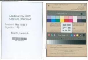 Entnazifizierung Heinrich Krecht , geb. 18.05.1908 (arbeitslos)