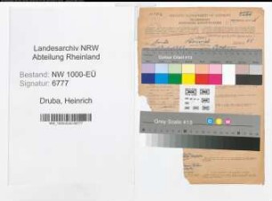 Entnazifizierung Heinrich Druba, geb. 17.01.1913 (Lokheizer)