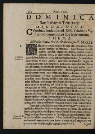 Dominica Sanctissimae Trinitatis.