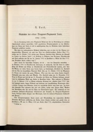 X. Geschichte des alten Dragoner-Regiments Taxis 1742-1747
