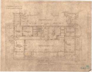 Fischer, Theodor; Marktredwitz; Baugenossenschaft Vereinigte Chamottfabrik, Wirtshaus - Grundriss EG