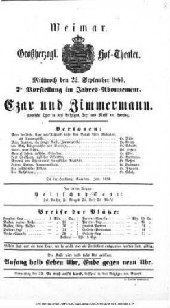 Czar und Zimmermann
