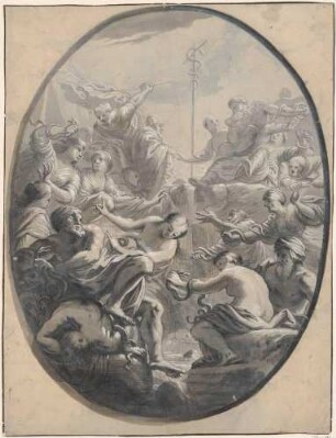 Moses errichtet die eherne Schlange