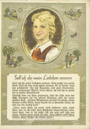 Soll ich dir mein Liebchen nennen