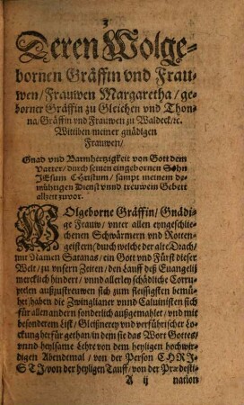 Nothwendiger vnd gantz vollkommener Bericht Von der gantzen Caluinischen Religion auß jren eygenen Büchern vnd Schrifften gezogen sampt derselbigen auß H. Schrifft Widerlegung : Alles nach Ordnung der fünff Häuptstueck deß Catechismi D. Lutheri ... verfasset Durch Philippvm Nicolae, der H. Schrifft Doctorn vnd Dienern am Wort Gottes zu Vnna in Westphalen