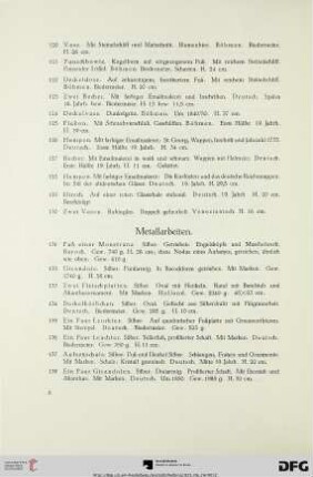 Metallarbeiten (Nr. 131-194)