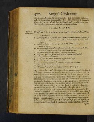 Observatio LXIII. Beneficio L. si unquam, C. de reuoc. donat. an possit renunciari.