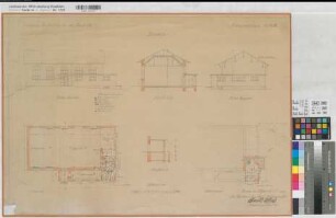 Herdecke (Herdecke) Friedrich Harkortschule Blatt 8 Turnhalle 1933 1 : 100 55 x 78 Pausen Schmitt-Wöpke, Regierungsbaurat, Hochbauamt Hagen KSM Nr. 1282