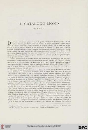 15: Il catalogo Mond : Volume II