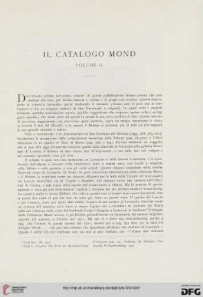 15: Il catalogo Mond : Volume II