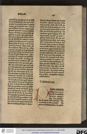 Prima autem distinctionis operatio. Determinatio de opere creationis, hic prosequitur de opere distinctionis...