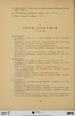 F. Peru- Keramik (Nr. 288-295)