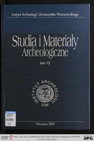10: Studia i materiały archeologiczne